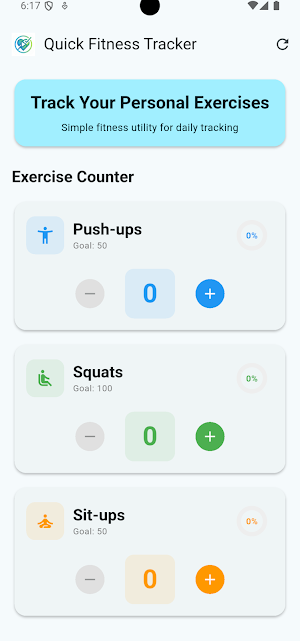 Quick Fitness Tracker Screenshot 1