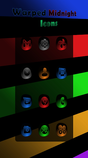 Warped Midnight Colors Icons Screenshot 0