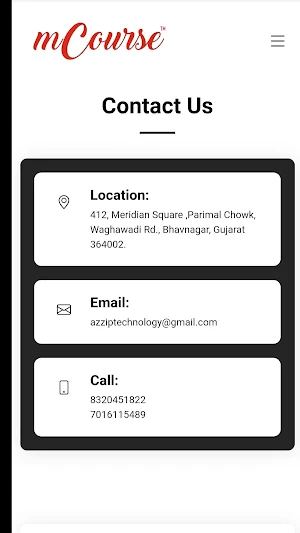 mCourse Screenshot 1