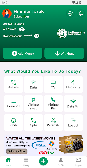 Swiftmobile Screenshot 0