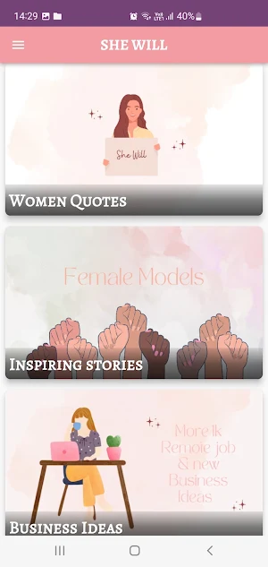 SHE WILL: Women Empowerment Screenshot 0