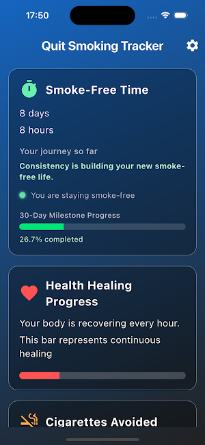 Quit Smoking Tracker Screenshot 0