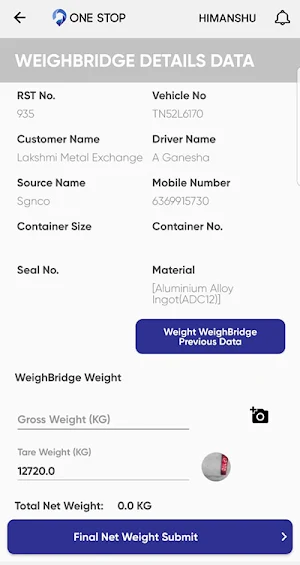 OneStop Weighbridge Screenshot 1