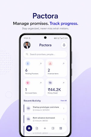 Pactora: Track Money & Promise Screenshot 0
