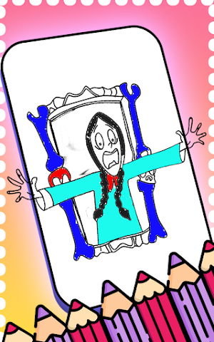 Wednesday Addams coloring book Screenshot 2