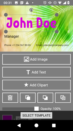Business Card: your own design Screenshot 0