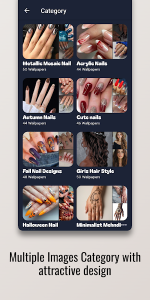 Metallic Mosaic Nail Design Screenshot 0