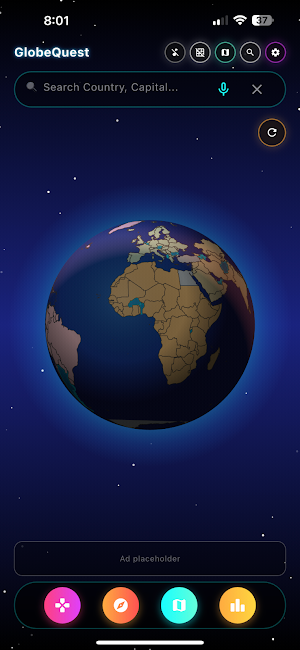 GlobeQuest - Geography Quiz Screenshot 0