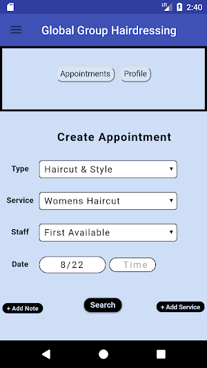 Global Group Hairdressing Screenshot 2