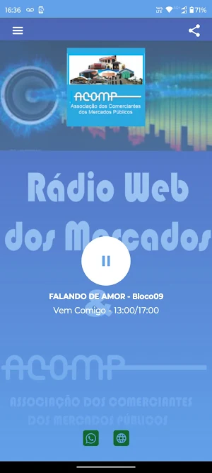 Rádio Web dos Mercados Screenshot 0