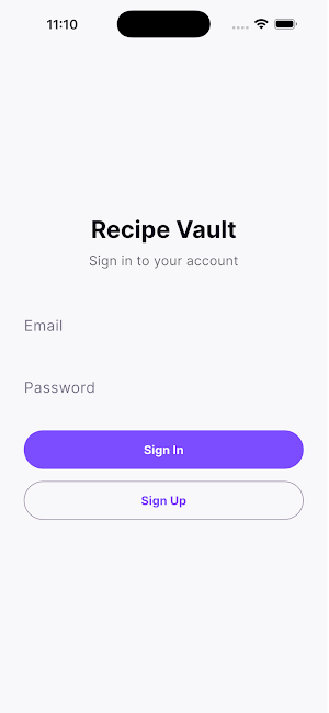 Recipe Vault Screenshot 1
