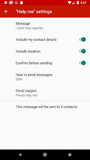 Help Me - SOS Messaging (Lite) Screenshot 3