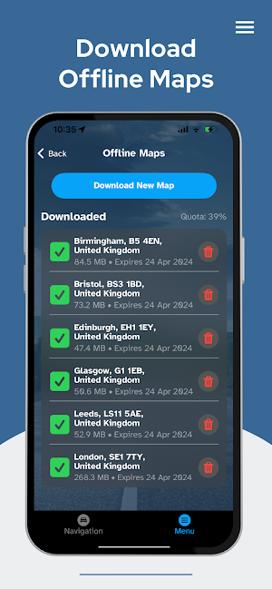 RouteLed Navigation Screenshot 1