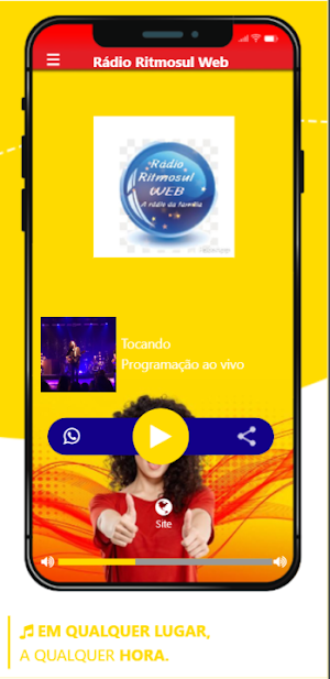 Rádio Ritmosul Web Screenshot 2
