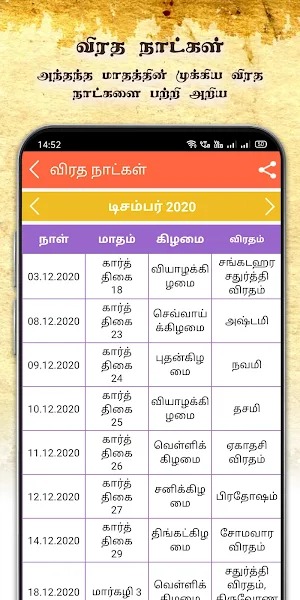 Subam Tamil Calendar Screenshot 3