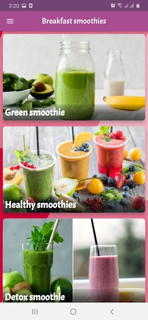 Breakfast smoothies Screenshot 1