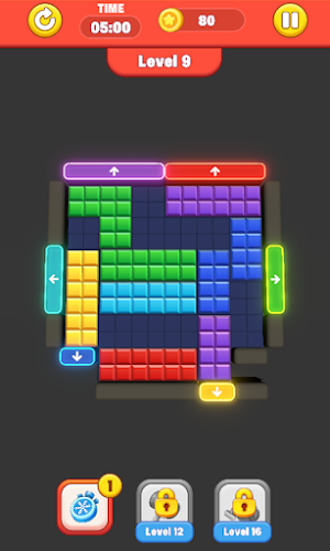Color Block Neon Jam Puzzle Screenshot 2