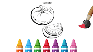 Fruits And Vegetables Coloring Screenshot 2