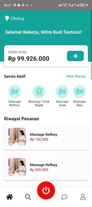 ToMassage App Screenshot 1