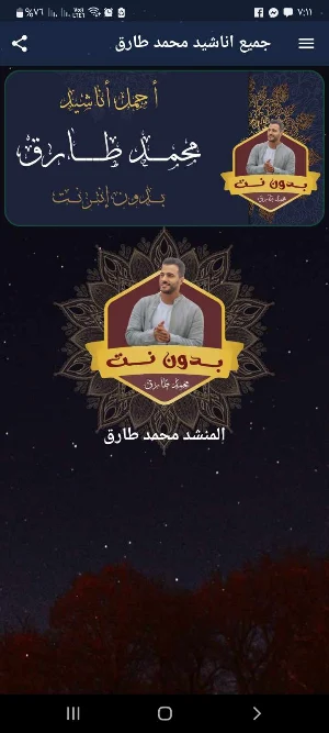 جميع اناشيد محمد طارق بدون نت Screenshot 0