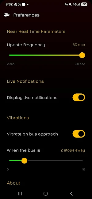 San Jose Bus App Screenshot 3