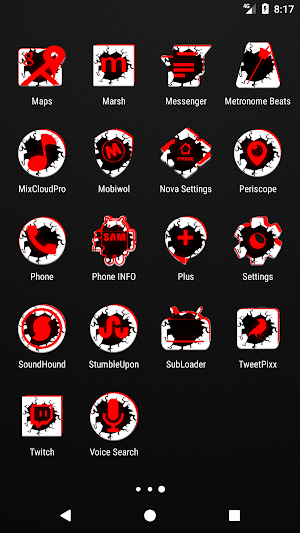 Cracked White Red Icon Pack Screenshot 3