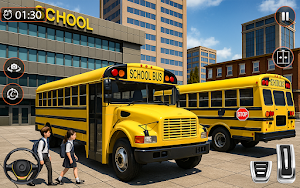 US School Bus Driving Game 3D Screenshot 1