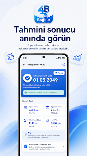 Bağkur Emeklilik Hesaplama Screenshot 1