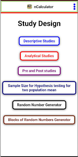 nCalculator- (n-Sample Size) Screenshot 0