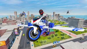 Flying Motorbike Police Games Screenshot 0