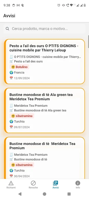 Sicurezza Alimentare Screenshot 2