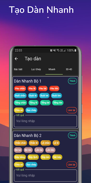 Tạo Dàn Xổ Số Siêu Tốc Ba Miền Screenshot 3