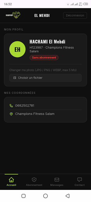 My gym champions fitness Screenshot 1