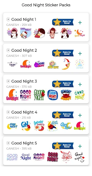 Good Night Stickers for WA Screenshot 1