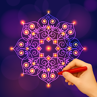 Neon Glow Drawing: Doodle Art