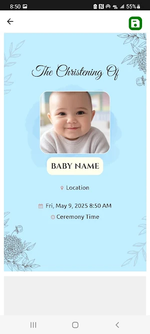 Baby Christening Invitation Screenshot 3