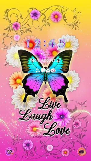 Butterfly Live Laugh-Wallpaper Screenshot 1