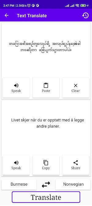 Burmese Norwegian Translator Screenshot 1