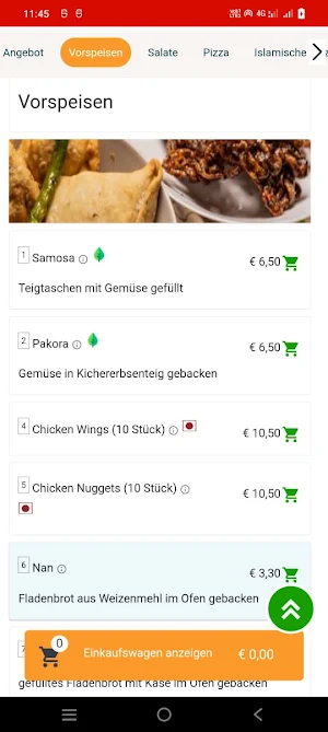 Pizzeria indisches Restaurant Screenshot 3