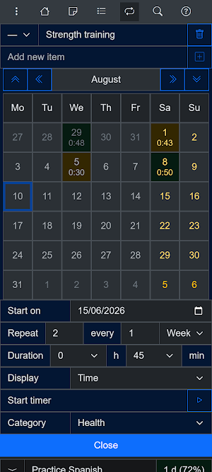 OpenHabitTracker Screenshot 1