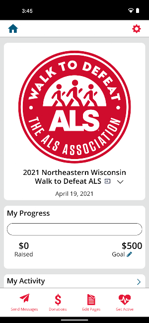 Walk to Defeat ALS Screenshot 1