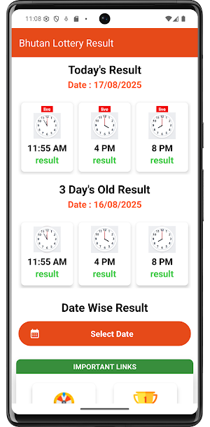 Bhutan Fast Lottery Results Screenshot 0