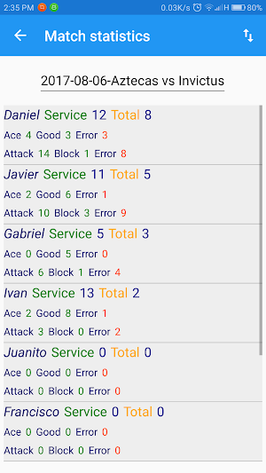 Caxlan: VolleyBall Score & Sta Screenshot 1