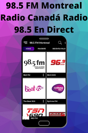 98.5 FM Montreal Radio Canadá Radio 98.5 En Direct Screenshot 3