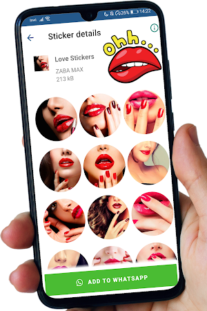 Adult Romantic Kiss Stickers Screenshot 2