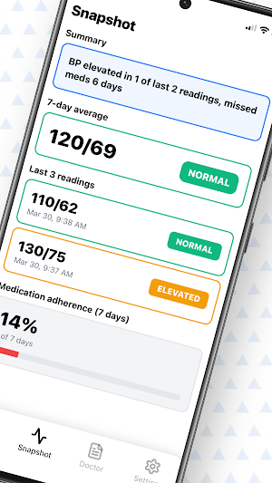 Simple Blood Pressure Tracker Screenshot 1