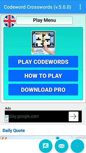 Codeword Puzzles Word games, fun Cipher crosswords Screenshot 2