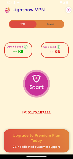 LightNow VPN: Flash Shield Screenshot 1