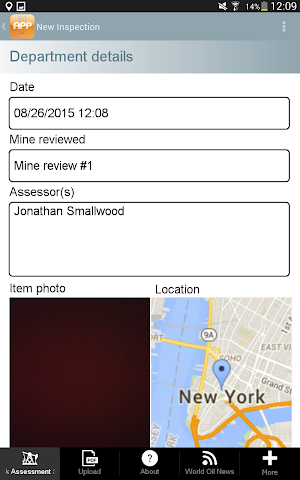 Oil and Gas Risk Assessment Screenshot 1