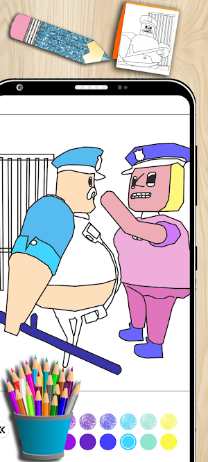 Obby Prison Coloring: Barry Screenshot 2